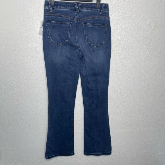 Democracy Womens Jeans Size 6 High Rise Itty Bitty Boot Dark Wash Denim - Picture 2 of 13